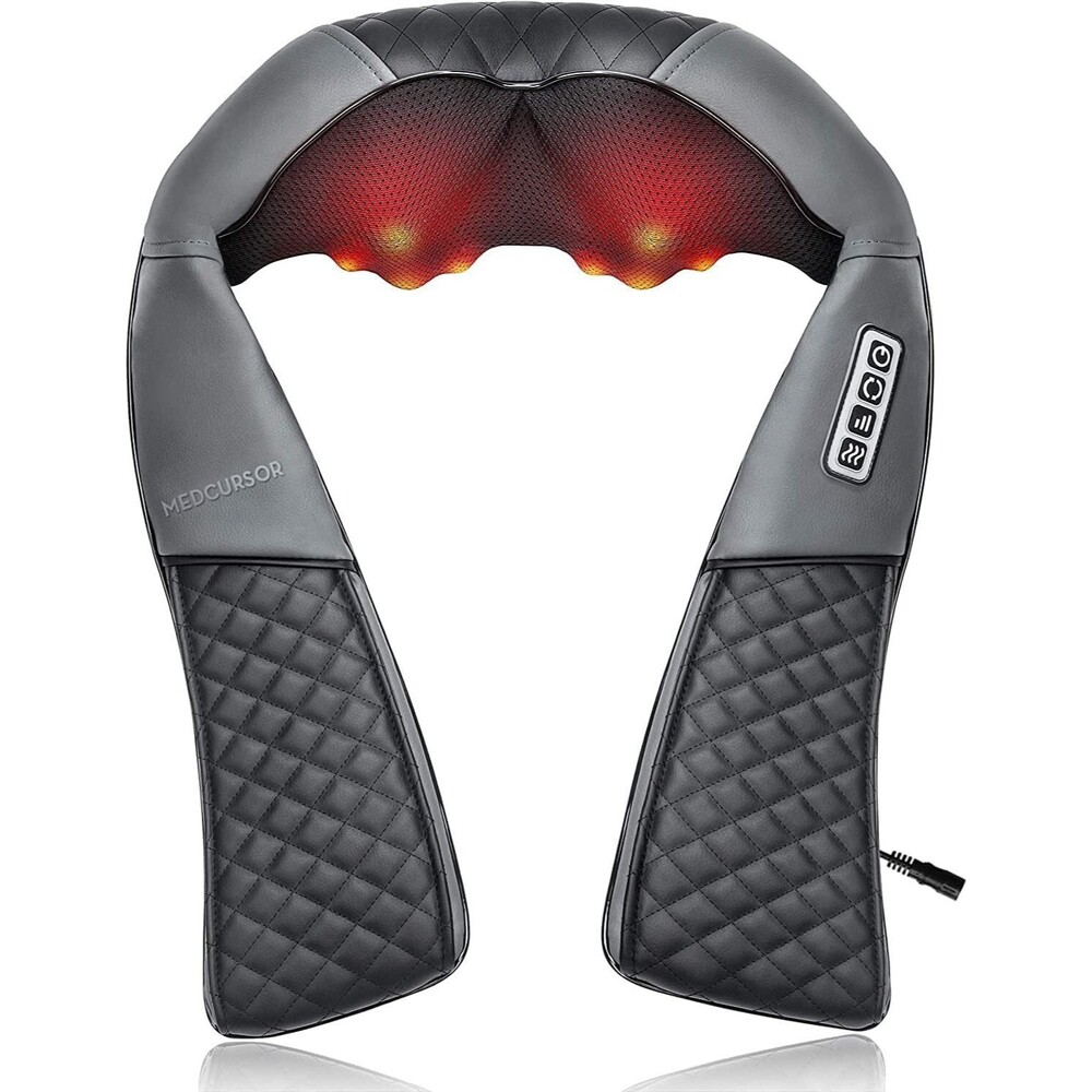 Medcursor Shiatsu Neck Shoulder Back Massager with Heat Deep‎ Kneading
